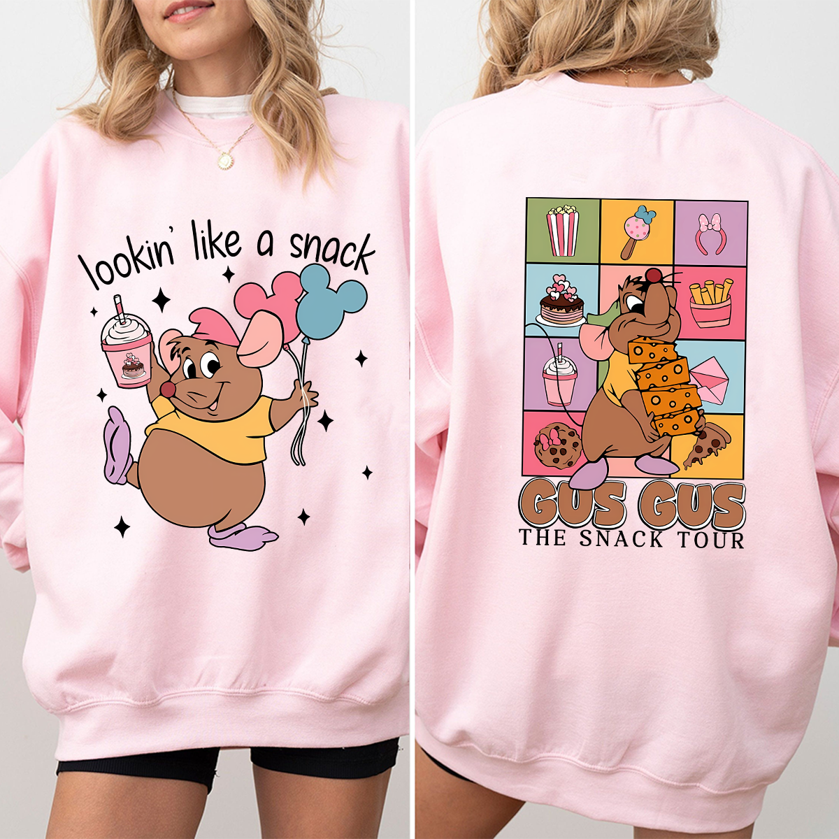 Two Sided Gus Gus Looking Like A Snack Shirt, Gus Mouse The Snack Tour T-shirt, Food Wine Festival 2025