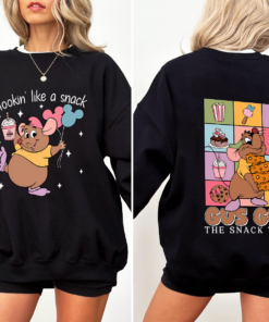 Alternative view of Two Sided Gus Gus Looking Like A Snack Shirt, Gus Mouse The Snack Tour T-shirt, Food Wine Festival 2025