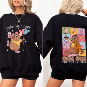 Alternative view of Two Sided Gus Gus Looking Like A Snack Shirt, Gus Mouse The Snack Tour T-shirt, Food Wine Festival 2025