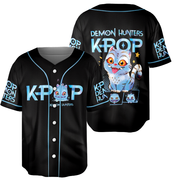 Demon Hunter Tiger Baseball Jersey, Derpy the Tiger And Bird Demon Hunter Tiger Jersey, Hunters Tiger fan - Image 2