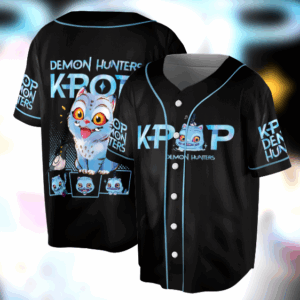 Demon Hunter Tiger Baseball Jersey, Derpy the Tiger And Bird Demon Hunter Tiger Jersey, Hunters Tiger fan