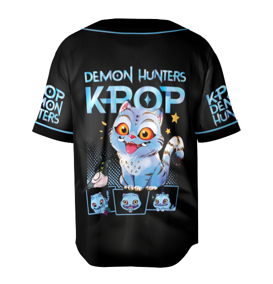 Demon Hunter Tiger Baseball Jersey, Derpy the Tiger And Bird Demon Hunter Tiger Jersey, Hunters Tiger fan - Image 5