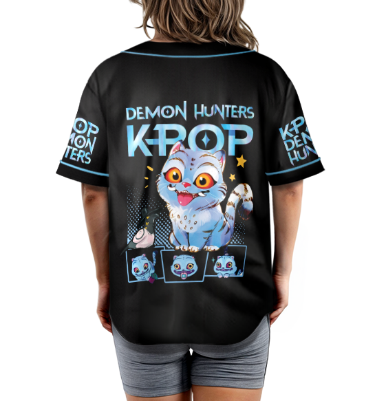 Demon Hunter Tiger Baseball Jersey, Derpy the Tiger And Bird Demon Hunter Tiger Jersey, Hunters Tiger fan - Image 6