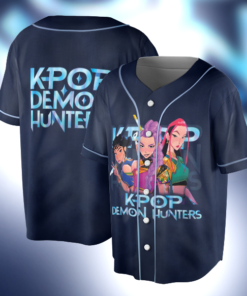 Kpop Demon Hunters Jersey, Huntrix Girl Baseball Jersey, Kpop idol group Shirt