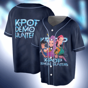 Kpop Demon Hunters Jersey, Huntrix Girl Baseball Jersey, Kpop idol group Shirt