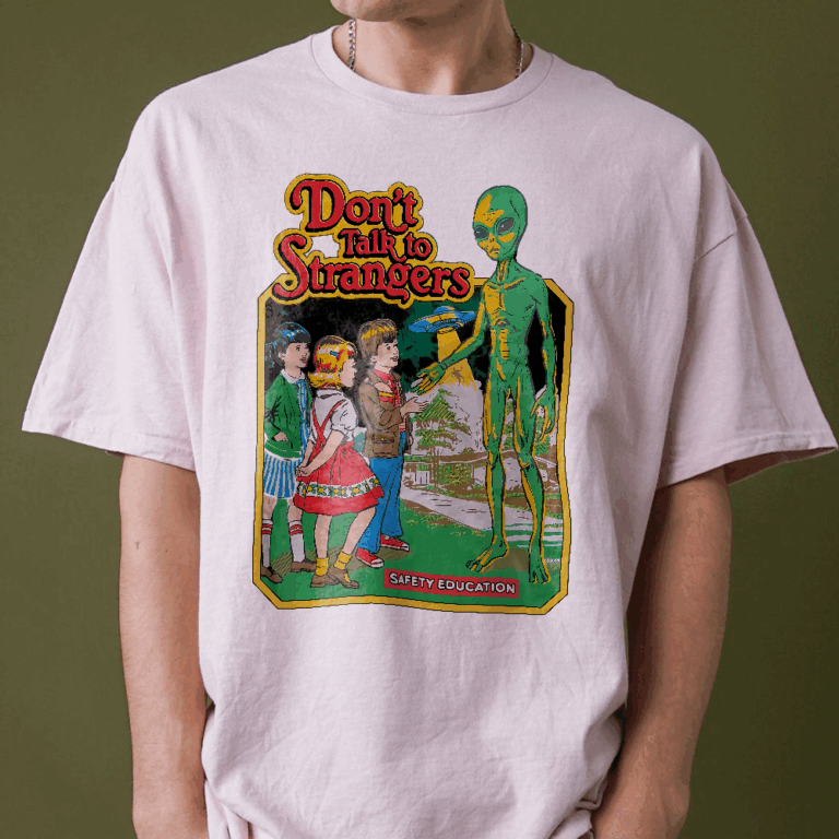 Don't Talk To Strangers Shirt, Stranger Alien T Shirt, Halloween Alien Shirt, Halloween Crewneck, Funny Halloween Shirt