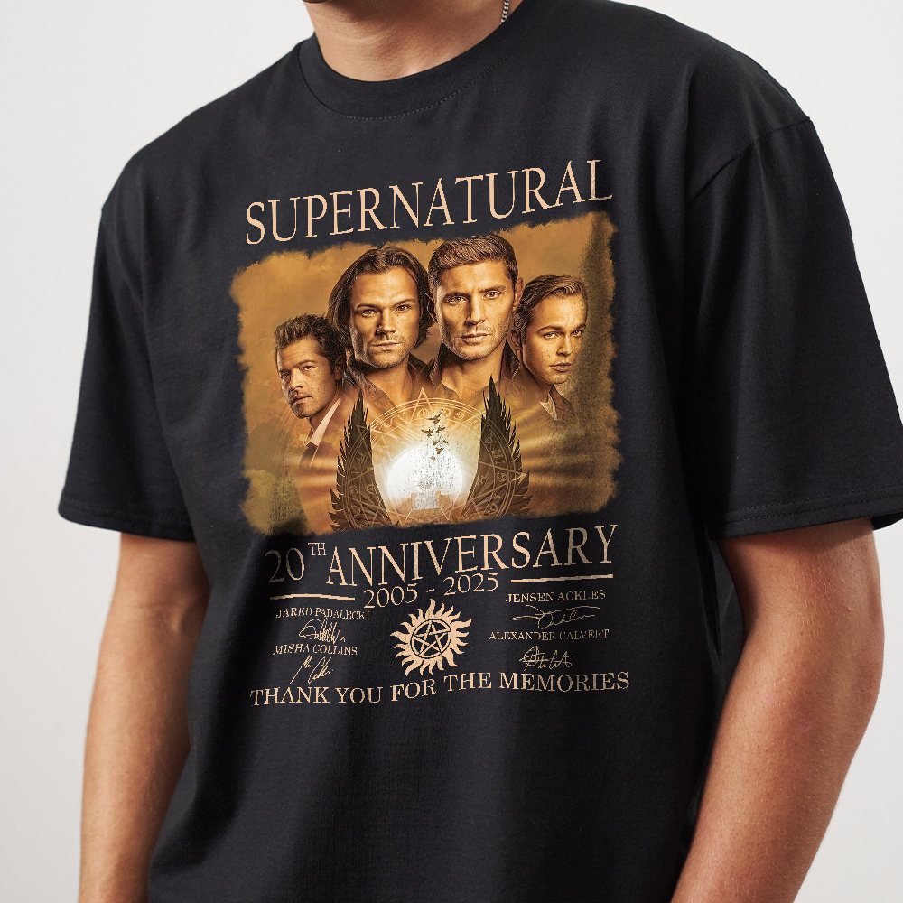 Supernatural Shirt, Supernatural 20Th Anniversary 2005-2025 Sweatshirt, Dean Winchester T-Shirt, Winchester Brothers Tee, Sam And Dean Fan - Image 3