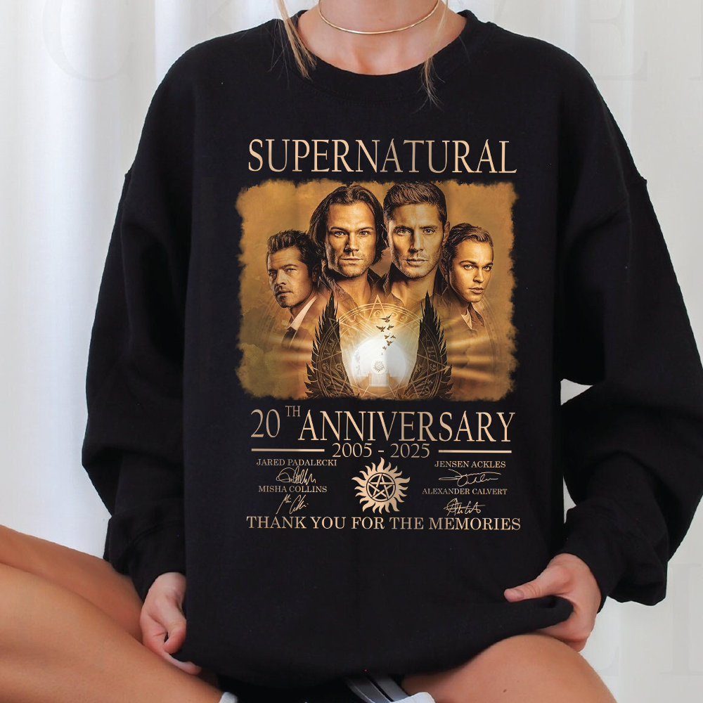 Supernatural Shirt, Supernatural 20Th Anniversary 2005-2025 Sweatshirt, Dean Winchester T-Shirt, Winchester Brothers Tee, Sam And Dean Fan - Image 5