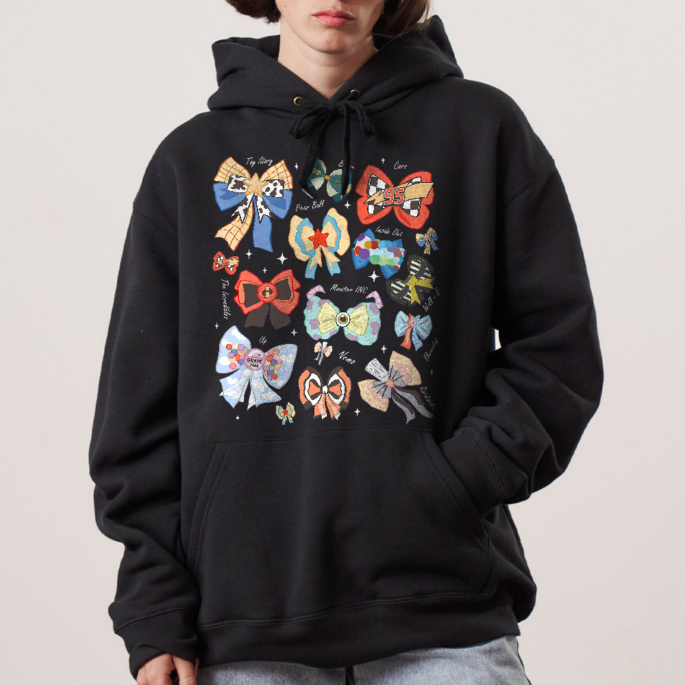 Coquette Bows Watercolor Pixar Movies T-shirt, Inside Out, Monster Inc, Toy Story Land Tee, Cars, Pixar Fest , Disneyland Resort Family Trip - Image 4