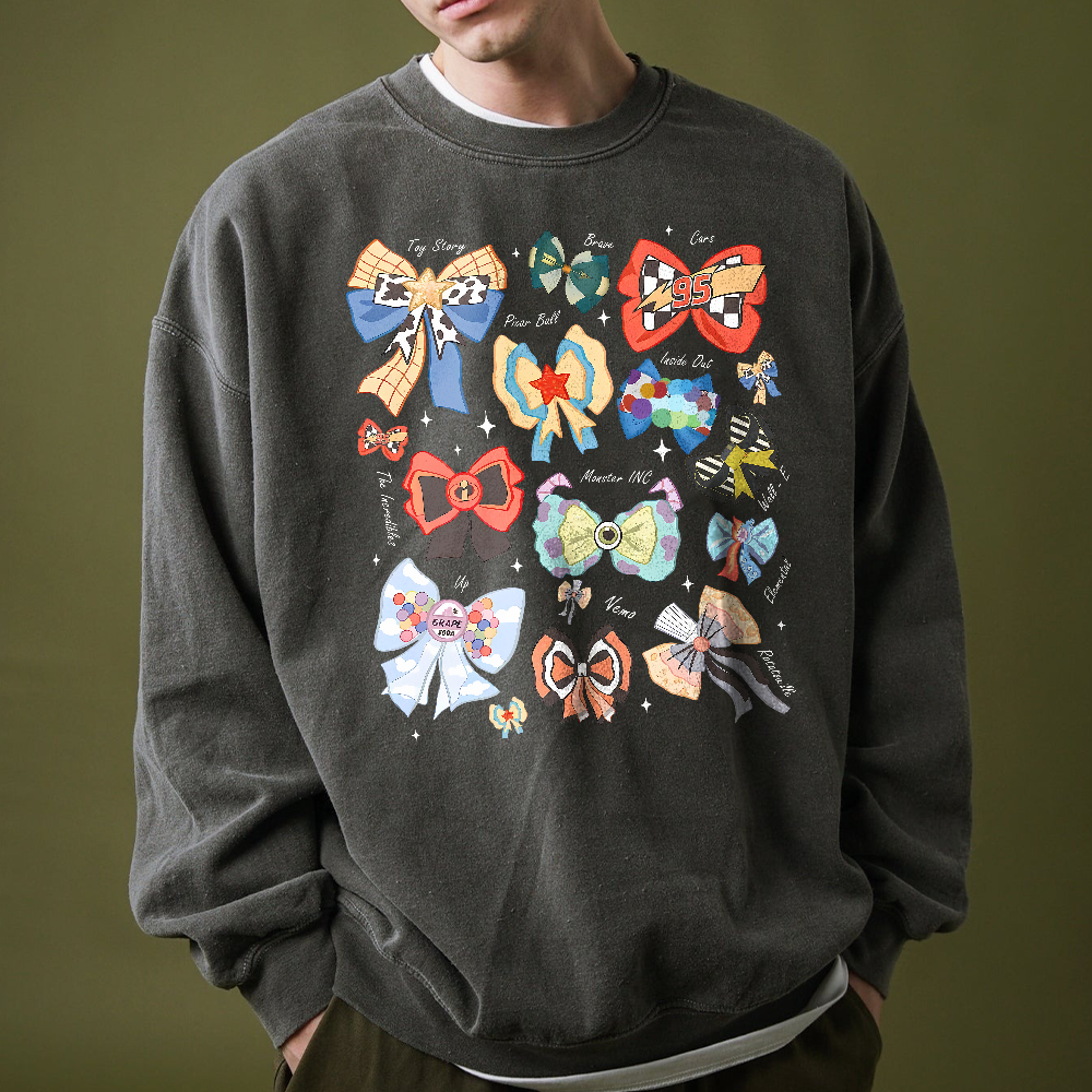 Coquette Bows Watercolor Pixar Movies T-shirt, Inside Out, Monster Inc, Toy Story Land Tee, Cars, Pixar Fest , Disneyland Resort Family Trip