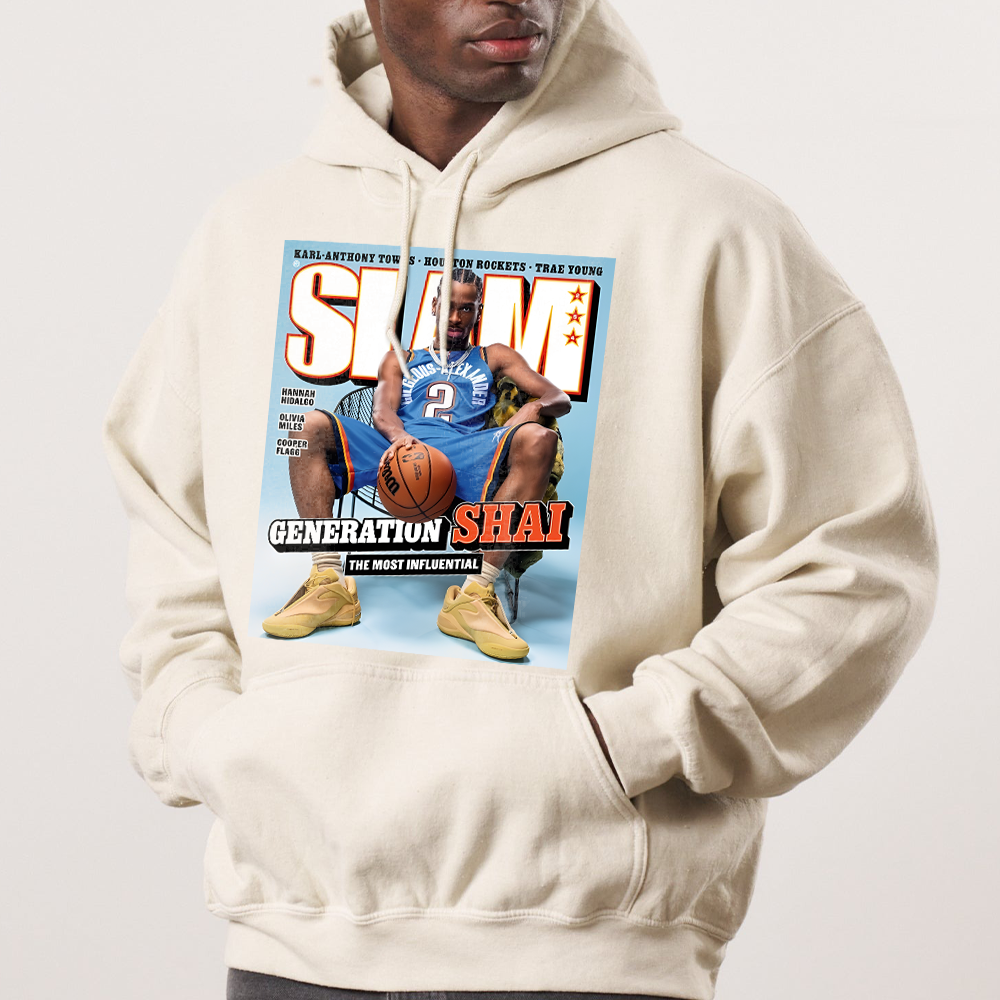 Shai Gilgeous-Alexander 'Generation Shai' SLAM Magazine T-Shirt, Shai Gilgeous-Alexander SGA Sweatshirt, Oklahoma City Thunder Okc NBA SLAM Cover T-Shirt - Image 2