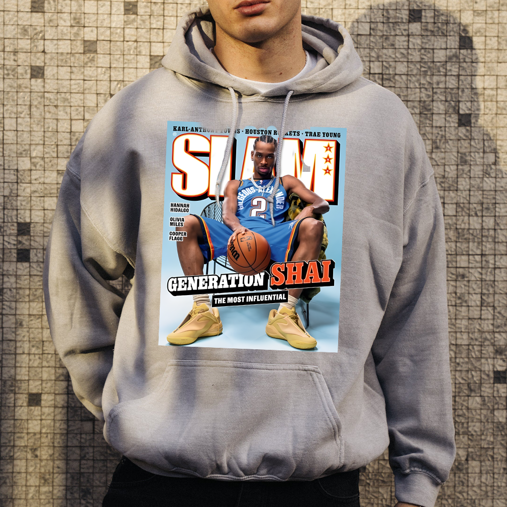 Shai Gilgeous-Alexander 'Generation Shai' SLAM Magazine T-Shirt, Shai Gilgeous-Alexander SGA Sweatshirt, Oklahoma City Thunder Okc NBA SLAM Cover T-Shirt - Image 3
