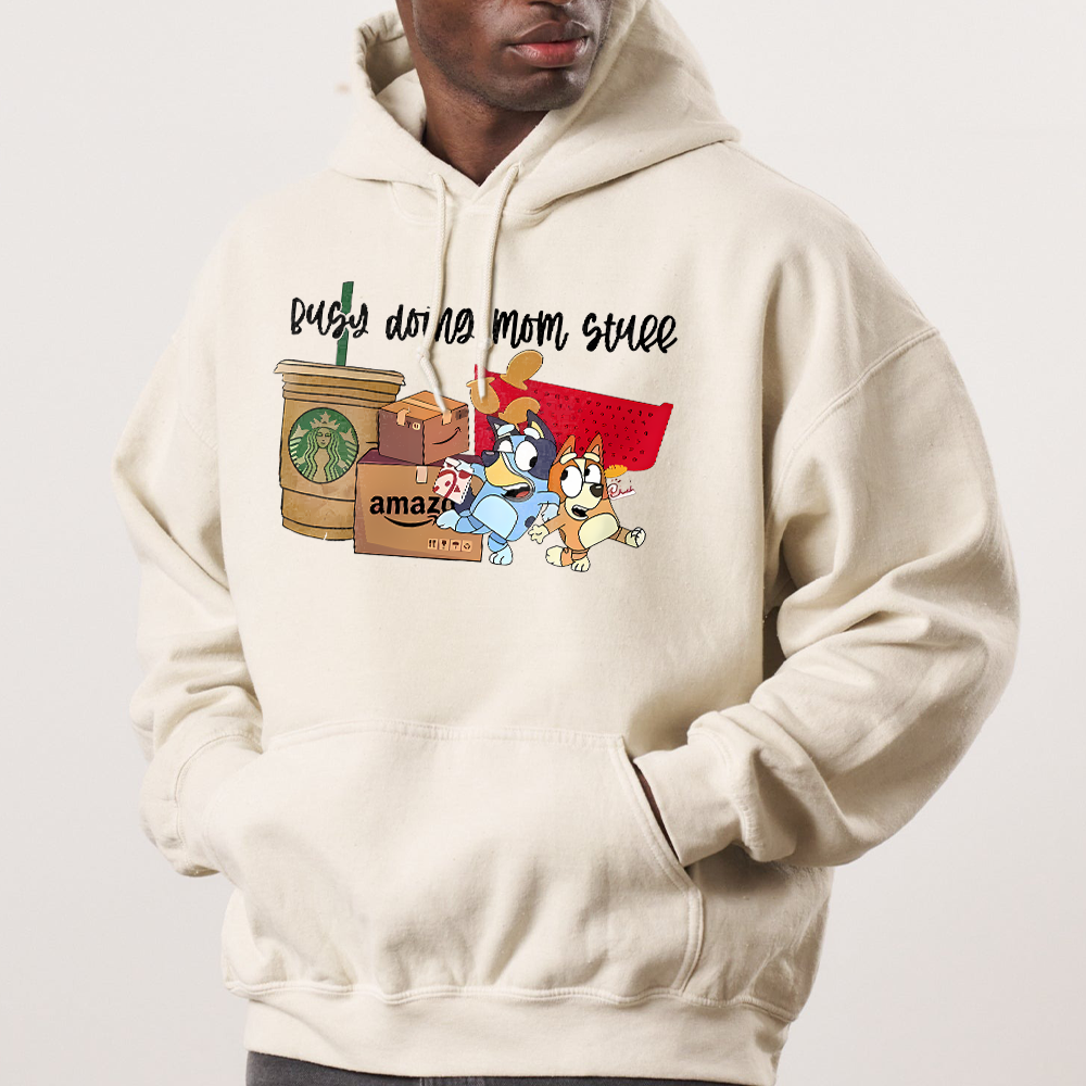 Bluey Mom T-Shirt, Busy Doing Mom Stuff Sweatshirt, Mother's Day Bluey Gift for Moms, Funny Mom Shirt, Bluey Mama Tee, Gift for Bluey Fans - Image 5