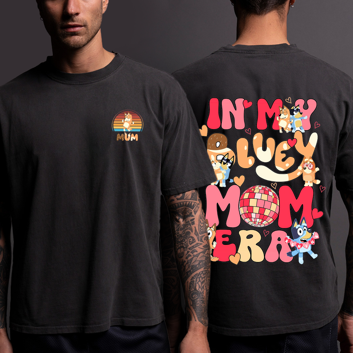 In My Bluey Mom Era Unisex T-Shirt, Bluey Mom Era Retro T-Shirt - Funny Mom - Image 5