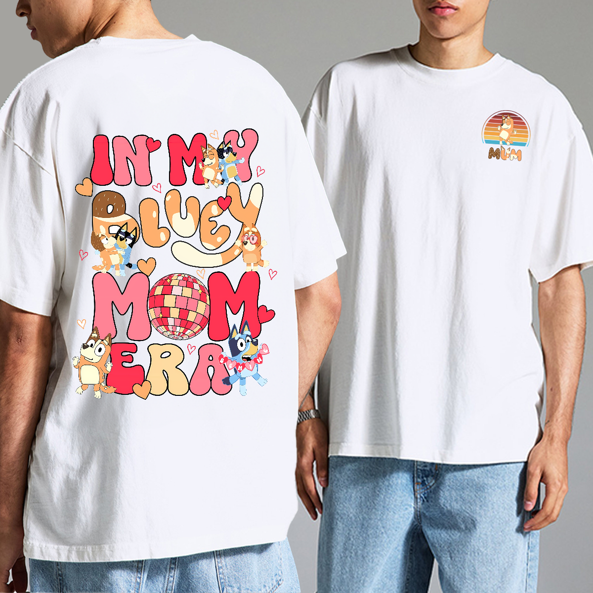 In My Bluey Mom Era Unisex T-Shirt, Bluey Mom Era Retro T-Shirt - Funny Mom