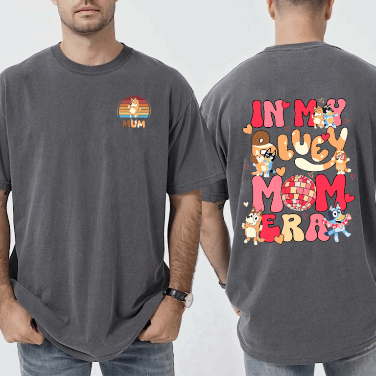 Alternative view of In My Bluey Mom Era Unisex T-Shirt, Bluey Mom Era Retro T-Shirt - Funny Mom