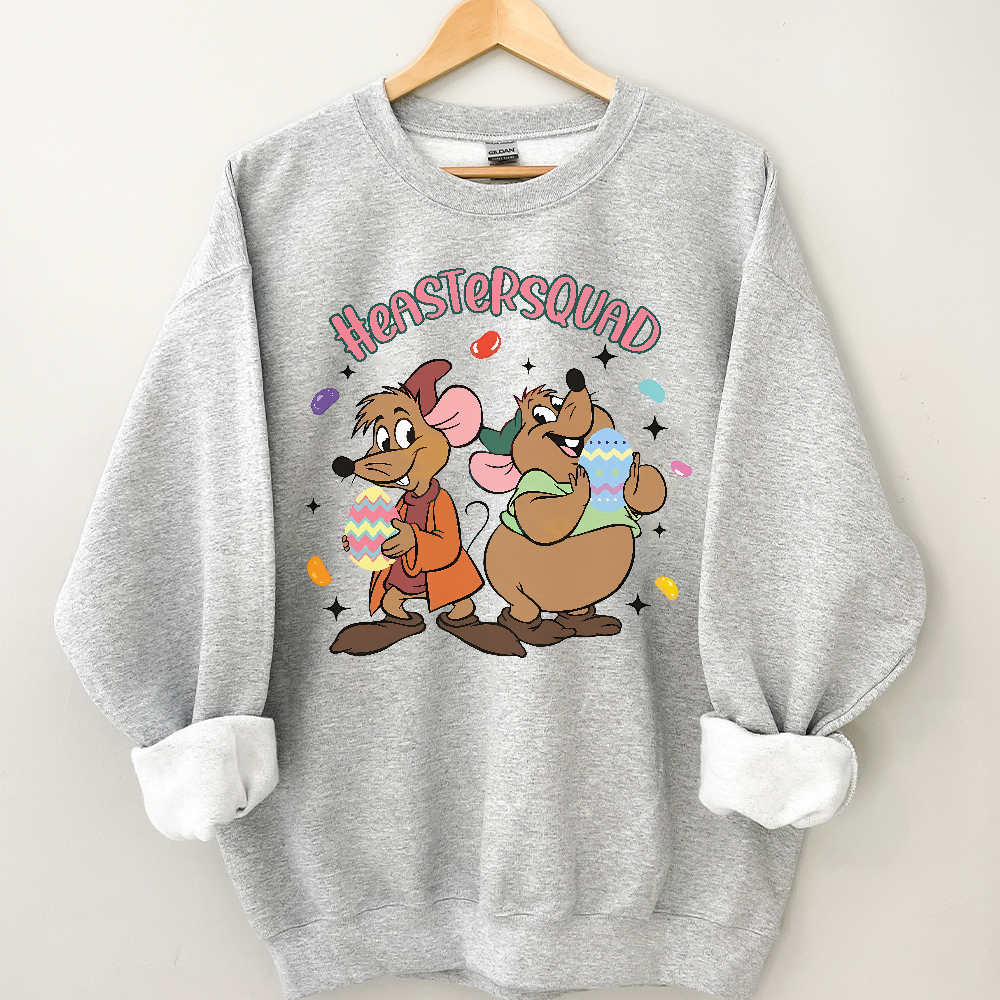 Gus Gus And Jaq Easter Vibes Tee, Easter Sweatshirt, Happy Easter T-shirt, Cute Bunny Shirt, Easter Trip Tee, Easter Squad Shirt - Image 3