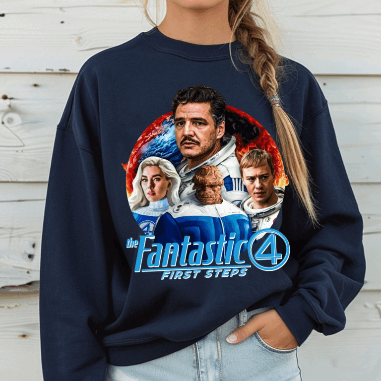 Alternative view of Fantastic 4 First Steps T-Shirt, Inspired Family Tee