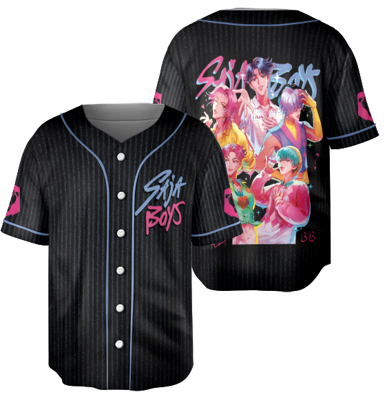 Kpop Saja Boys Baseball Jersey, Hunters Tee, Demon Hunters Merch - Image 4