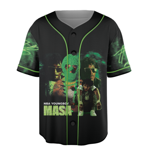 Alternative view of YoungBoy Masa Tour Basball Jersey, Finest Rap Song, Make America Slime Again Tour Shirt Hip Hop Rap Graphic 90s Tee, Never Broke Again