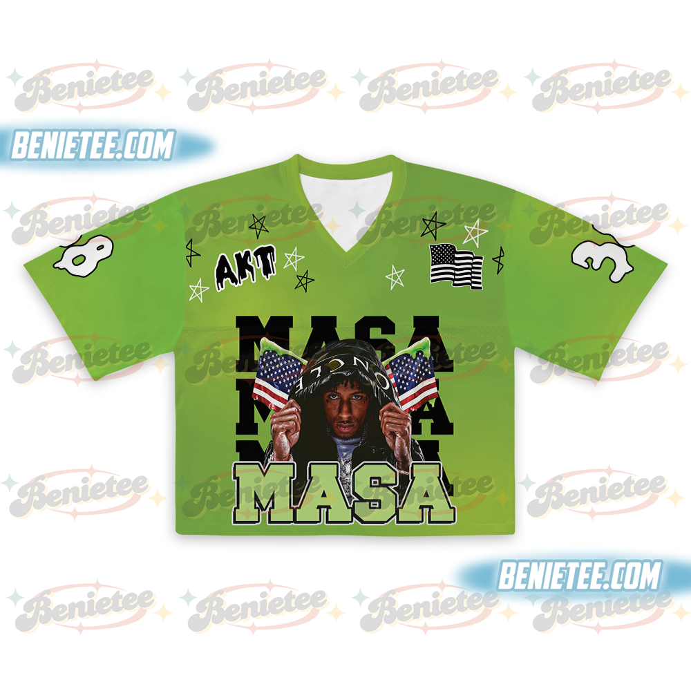 NBA Young Boy Masa Tour 2025 Crop top Football Jersey, Masa Tour Jersey, Nba Young boy Shirt - Image 2