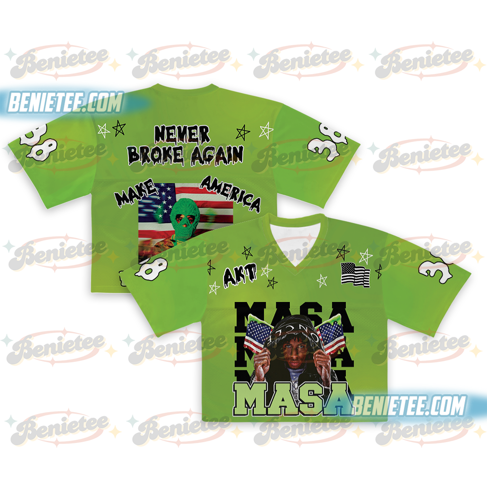 NBA Young Boy Masa Tour 2025 Crop top Football Jersey, Masa Tour Jersey, Nba Young boy Shirt