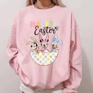Easter Egg Shirt, Easter Day T-Shirt, Characters Happy Easter Shirt, Mouse and Friends Easter Shirt, Easter Bunny