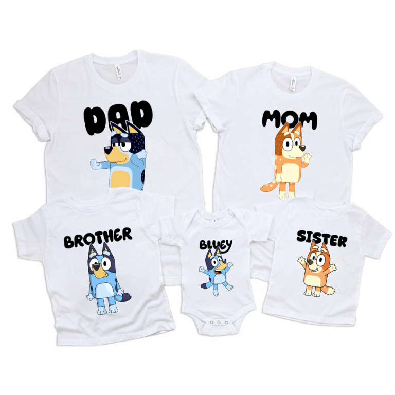 Custom Bluey Birthday Shirt, Bluey It's My Birthday T-Shirt, Custom Name Bluey Birthday Sweatshirt