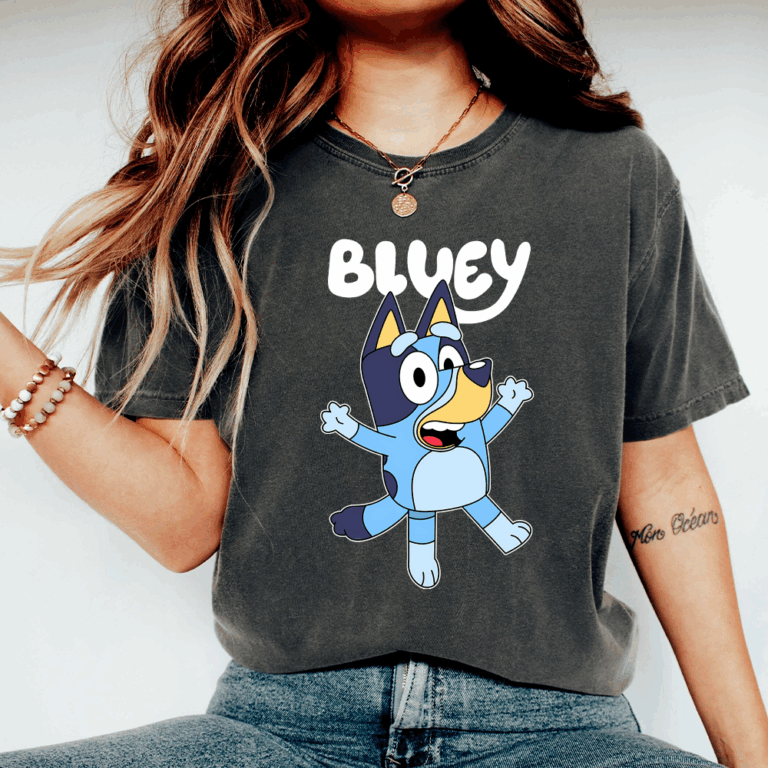 Alternative view of Custom Bluey Birthday Shirt, Bluey It's My Birthday T-Shirt, Custom Name Bluey Birthday Sweatshirt