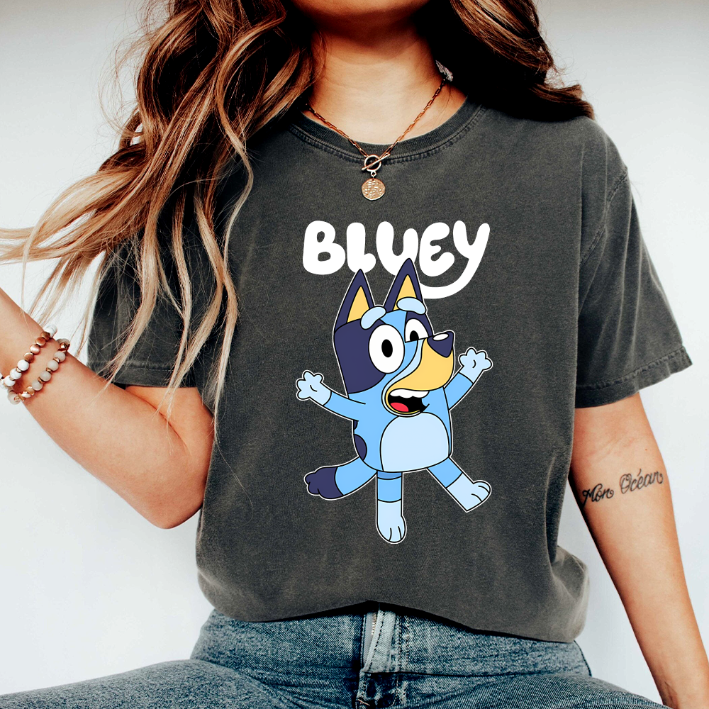 Custom Bluey Birthday Shirt, Bluey It's My Birthday T-Shirt, Custom Name Bluey Birthday Sweatshirt - Image 2