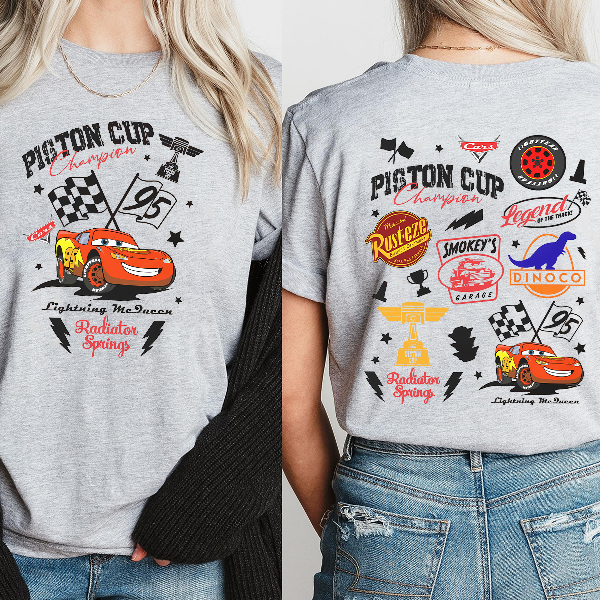 Vintage Lightning Mcqueen Shirt, Retro Cars Movie T-Shirt, Family Vacation Sweatshirt, Piston Cup Shirt, Cars Land Shirt, Cars Characters Tee - Image 2