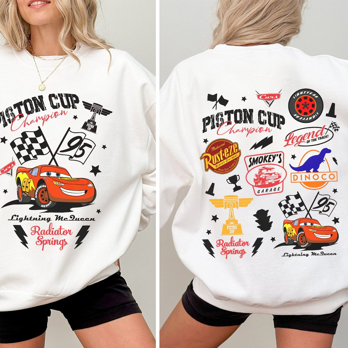Vintage Lightning Mcqueen Shirt, Retro Cars Movie T-Shirt, Family Vacation Sweatshirt, Piston Cup Shirt, Cars Land Shirt, Cars Characters Tee - Image 4