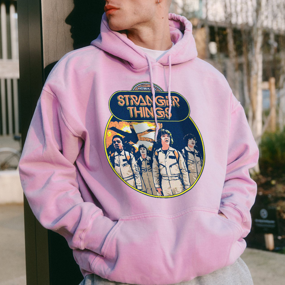 Stranger Things Sweatshirt, Vintage Stranger Things Shirt, Strannger Characters All Team Hoodie - Image 4