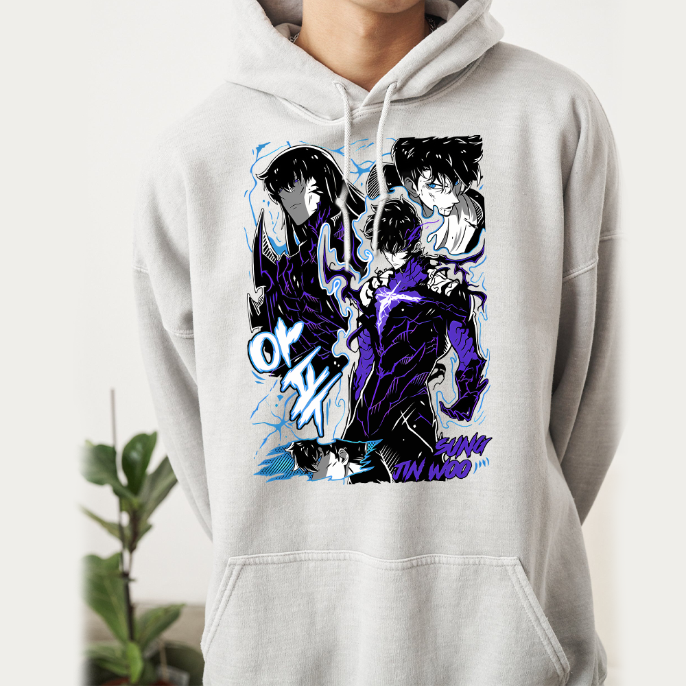 Pure Aura Solo Leveling Anime Shirt, Minimalist Jinwoo Tee, Shadow Monarch Anime T-Shirt, Crunchyroll Anime Merch - Image 5