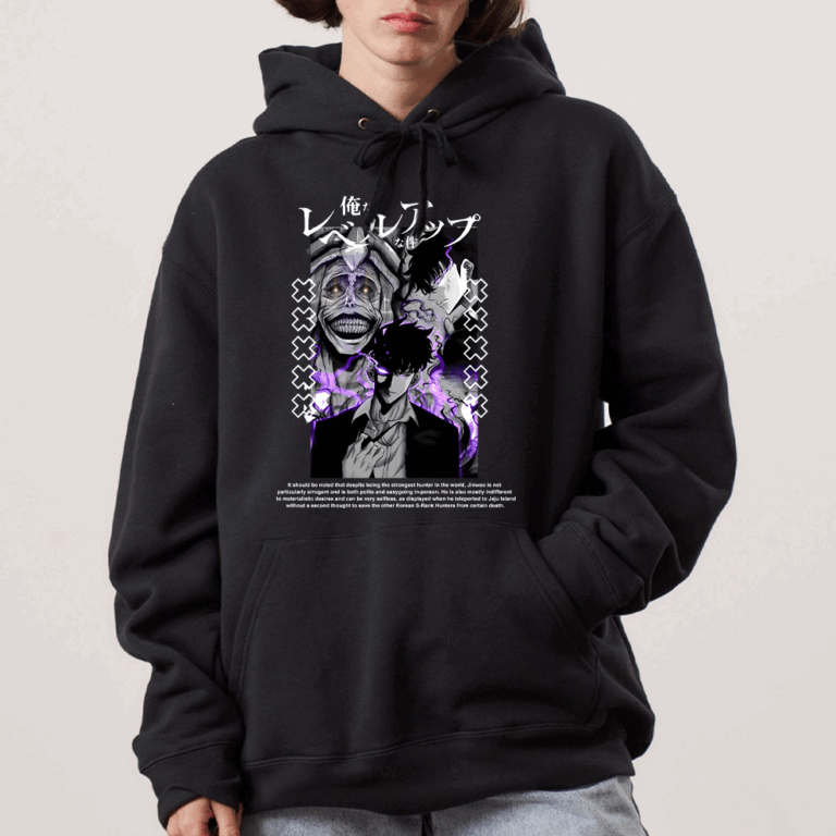 Alternative view of Solo Leveling Anime Shirt, Minimalist Jinwoo Tee, Shadow Monarch Anime T-Shirt, Webtoon Gift, Crunchyroll Anime Merch