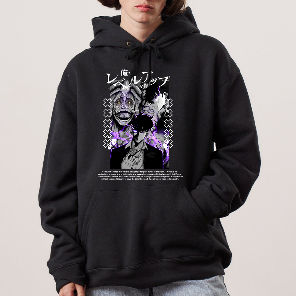 Solo Leveling Anime Shirt, Minimalist Jinwoo Tee, Shadow Monarch Anime T-Shirt, Webtoon Gift, Crunchyroll Anime Merch - Image 2