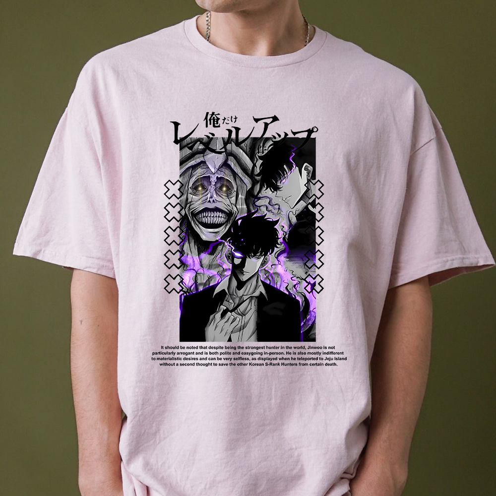 Solo Leveling Anime Shirt, Minimalist Jinwoo Tee, Shadow Monarch Anime T-Shirt, Webtoon Gift, Crunchyroll Anime Merch