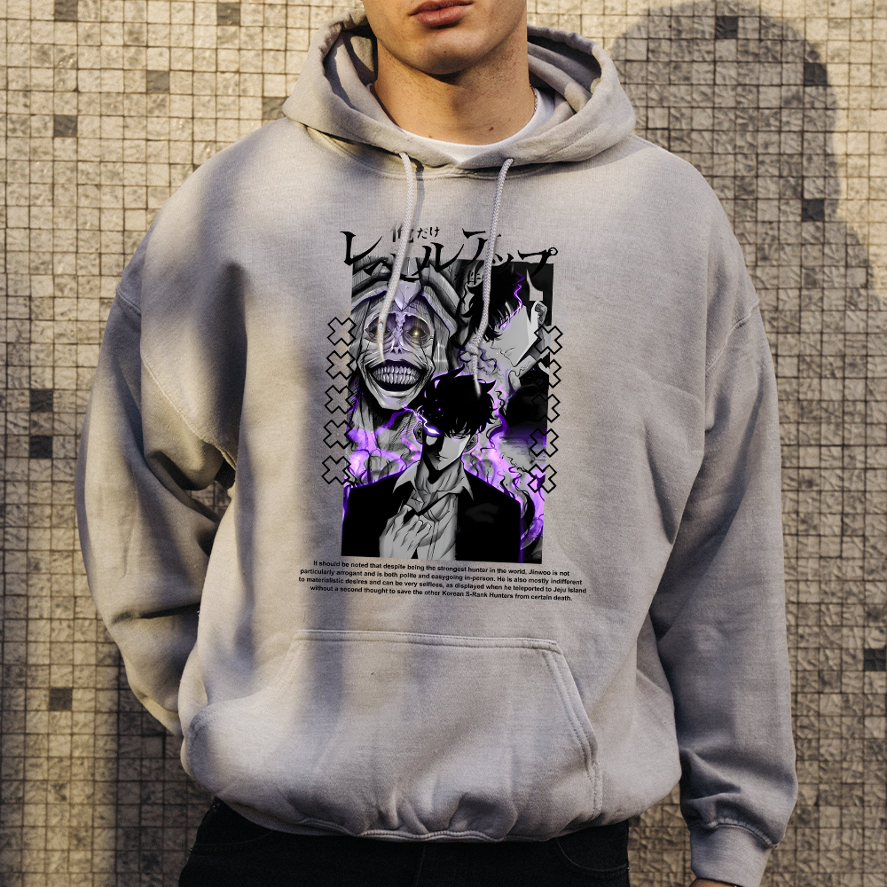 Solo Leveling Anime Shirt, Minimalist Jinwoo Tee, Shadow Monarch Anime T-Shirt, Webtoon Gift, Crunchyroll Anime Merch - Image 3