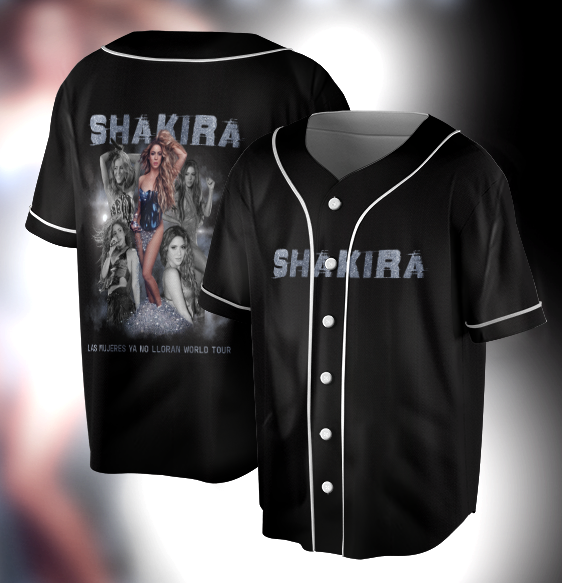 Las Mujeres Ya No Lloran Shakira 2025 Tour Baseball Jersey, Shakira 2025 Concert Jersey, Las Mujeres Facturan