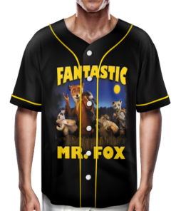 Alternative view of Vintage Fantastic Mr. Fox Baseball Jersey, Fantastic Mr. Fox Retro Jersey