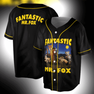 Vintage Fantastic Mr. Fox Baseball Jersey, Fantastic Mr. Fox Retro Jersey