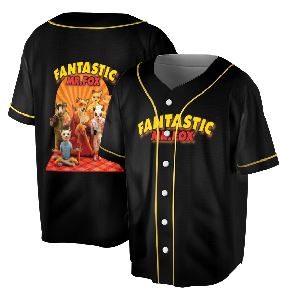 Fantastic Mr. Fox Original Art Baseball Jersey - Image 2