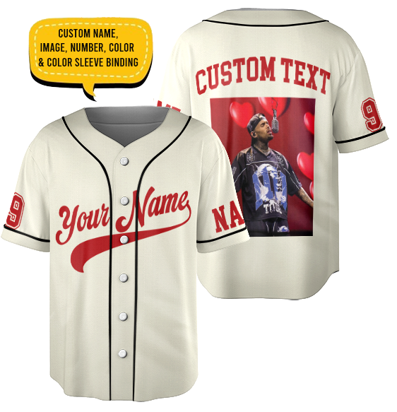 Custom Chris Brown Breezy Bowl XX Graphic Jersey, Custom Name - Image - Number