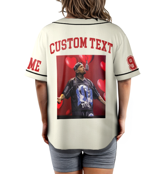 Custom Chris Brown Breezy Bowl XX Graphic Jersey, Custom Name - Image - Number - Image 5