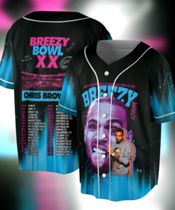 Chris Brown Breezy Bowl Tour Jersey, Tour Breezy Bowl XX 2025 Shirt
