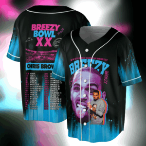 Chris Brown Breezy Bowl Tour Jersey, Tour Breezy Bowl XX 2025 Shirt