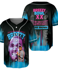 Alternative view of Chris Brown Breezy Bowl Tour Jersey, Tour Breezy Bowl XX 2025 Shirt