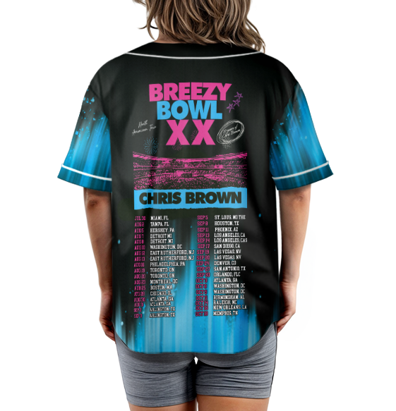 Chris Brown Breezy Bowl Tour Jersey, Tour Breezy Bowl XX 2025 Shirt - Image 6