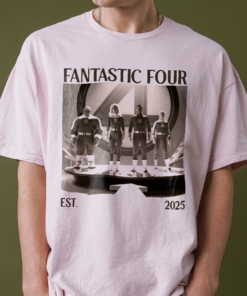 Alternative view of Vintage The Fantastic Four First Steps Shirt, Fantastic Four Sweatshirt, Studio Superhero T-shirt, Reed Richards Sweater
