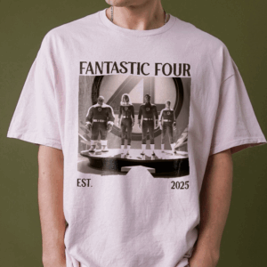 Alternative view of Vintage The Fantastic Four First Steps Shirt, Fantastic Four Sweatshirt, Studio Superhero T-shirt, Reed Richards Sweater